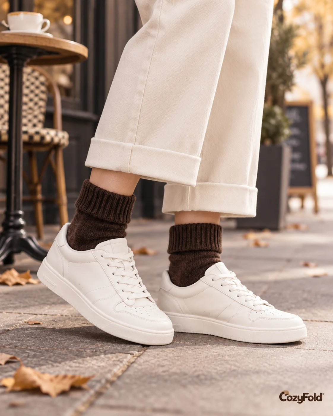 CozyFold™ – moteriškos kojinės su atlenkiamu rantu, 5 poros