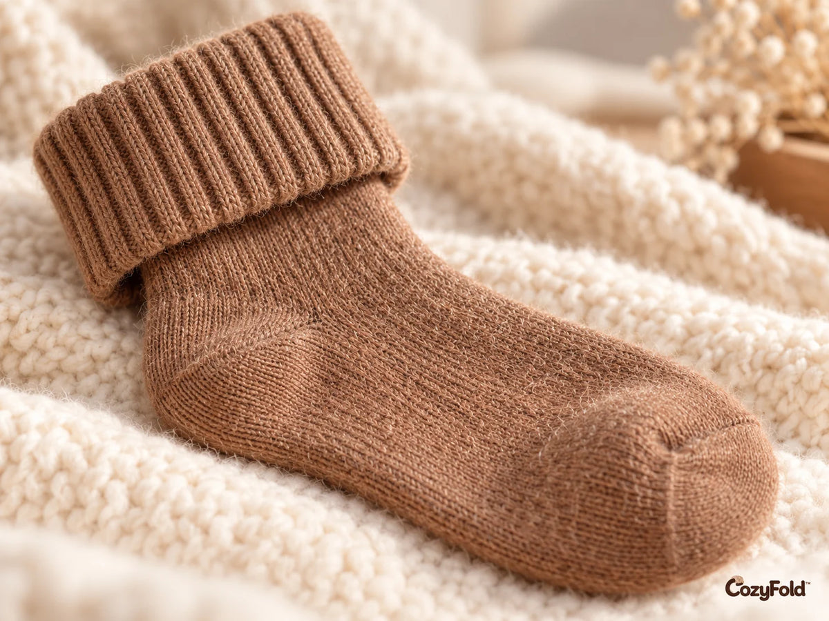 CozyFold™ – moteriškos kojinės su atlenkiamu rantu, 5 poros